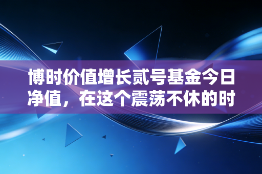 博时价值增长贰号基金今日净值,在这个震荡不休的时代,我们该如何读懂老将的坚守?