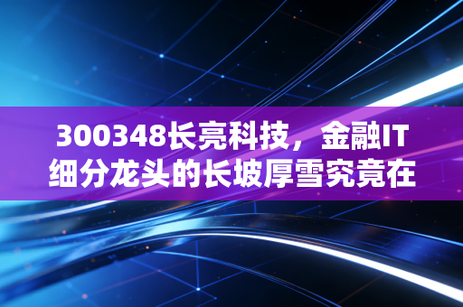 300348长亮科技，金融IT细分龙头的长坡厚雪究竟在哪里？