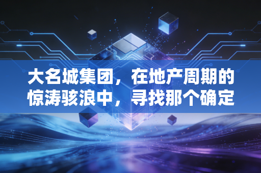 大名城集团，在地产周期的惊涛骇浪中，寻找那个确定的锚