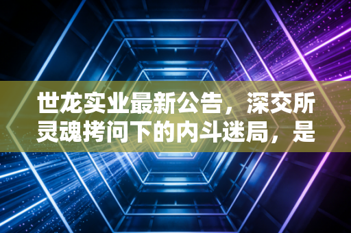 世龙实业最新公告，深交所灵魂拷问下的内斗迷局，是业绩反转还是深陷泥潭？