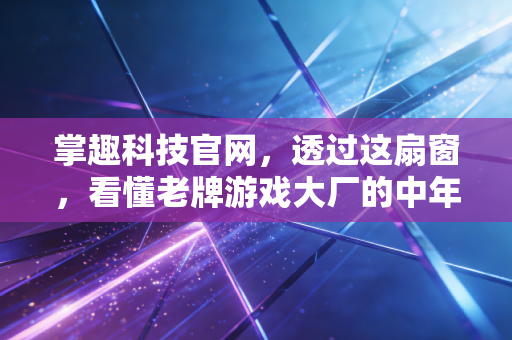 掌趣科技官网，透过这扇窗，看懂老牌游戏大厂的中年突围与AI野心