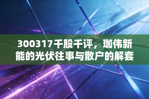 300317千股千评,珈伟新能的光伏往事与散户的解套梦,我们该如何读懂这背后的博弈?