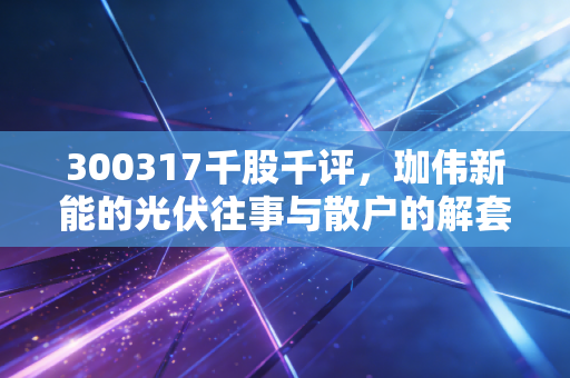 300317千股千评，珈伟新能的光伏往事与散户的解套梦，我们该如何读懂这背后的博弈？