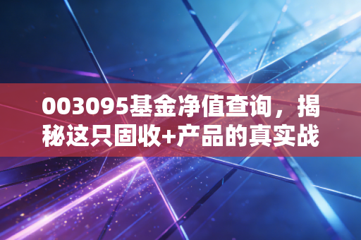 003095基金净值查询，揭秘这只固收+产品的真实战斗力，是否值得你长期托付？