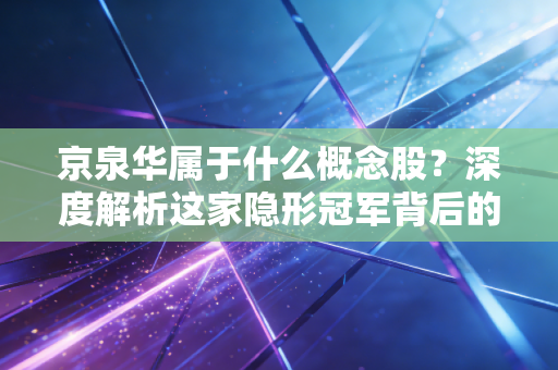 京泉华属于什么概念股？深度解析这家隐形冠军背后的新能源与华为产业链逻辑