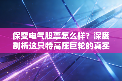 保变电气股票怎么样?深度剖析这只特高压巨轮的真实成色与投资逻辑