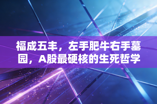 福成五丰，左手肥牛右手墓园，A股最硬核的生死哲学