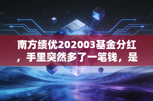 南方绩优202003基金分红，手里突然多了一笔钱，是落袋为安还是再投未来？