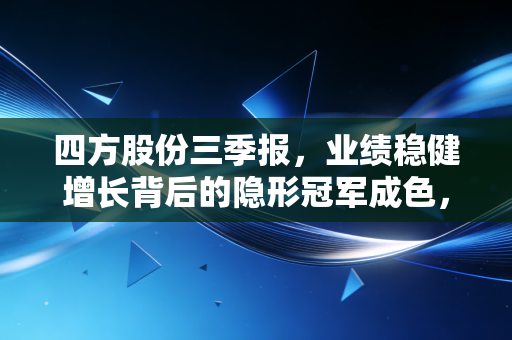 四方股份三季报,业绩稳健增长背后的隐形冠军成色,储能与电网双轮驱动能否穿越周期?