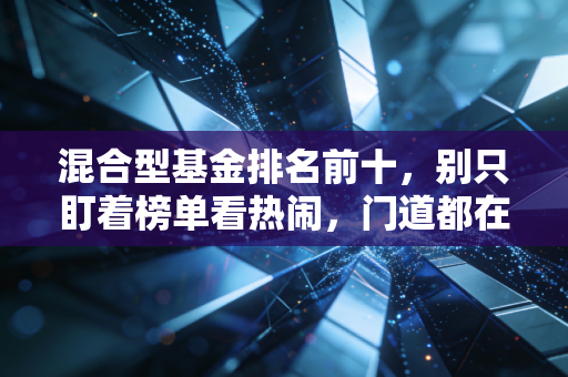 混合型基金排名前十，别只盯着榜单看热闹，门道都在这杯咖啡里