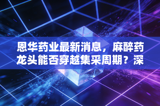 恩华药业最新消息,麻醉药龙头能否穿越集采周期?深度解析CNS赛道的攻守之道