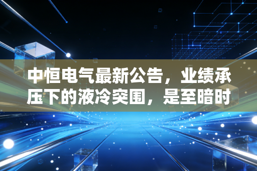 中恒电气最新公告，业绩承压下的液冷突围，是至暗时刻还是黎明前夜？