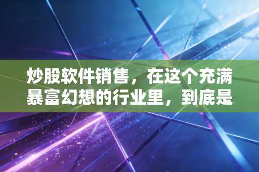 炒股软件销售,在这个充满暴富幻想的行业里,到底是谁在收割谁的焦虑?