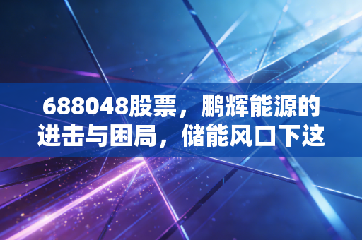 688048股票，鹏辉能源的进击与困局，储能风口下这只票到底值不值得拿？