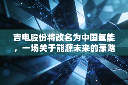 吉电股份将改名为中国氢能，一场关于能源未来的豪赌与新生，还是资本市场的换马甲游戏？