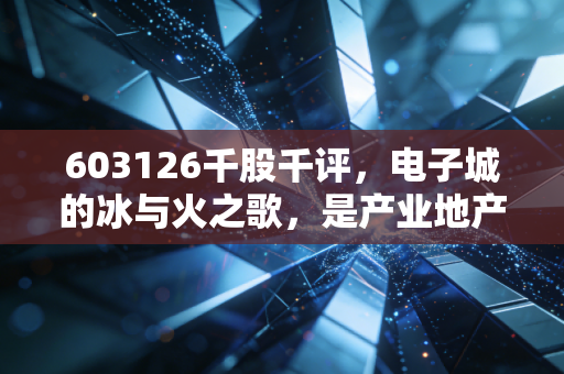 603126千股千评,电子城的冰与火之歌,是产业地产的黄金坑还是价值陷阱?