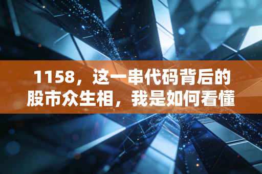 1158,这一串代码背后的股市众生相,我是如何看懂当下的市场情绪的