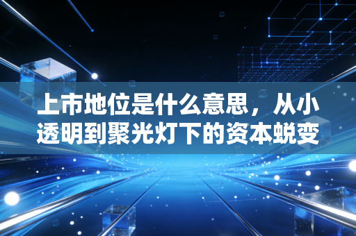 上市地位是什么意思,从小透明到聚光灯下的资本蜕变