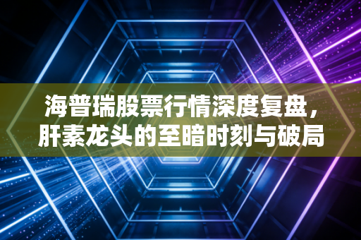 海普瑞股票行情深度复盘,肝素龙头的至暗时刻与破局曙光,我们还该持有吗?