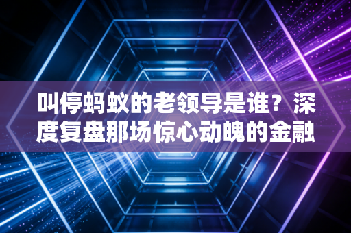 叫停蚂蚁的老领导是谁?深度复盘那场惊心动魄的金融监管大戏