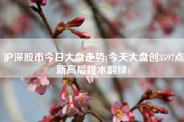 沪深股市今日大盘走势(今天大盘创3597点新高后跳水翻绿)