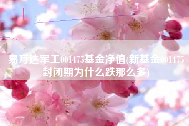 易方达军工001475基金净值(新基金001475封闭期为什么跌那么多)
