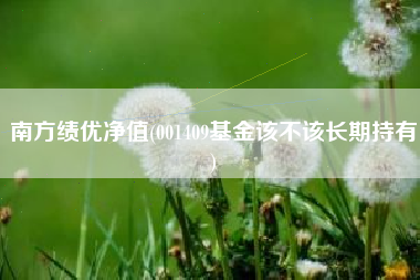 南方绩优净值(001409基金该不该长期持有)