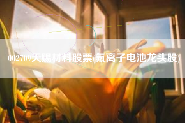 002709天赐材料股票(氟离子电池龙头股)