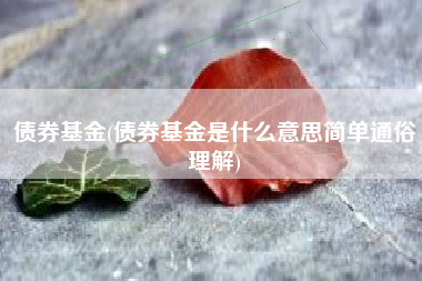 债券基金(债券基金是什么意思简单通俗理解)
