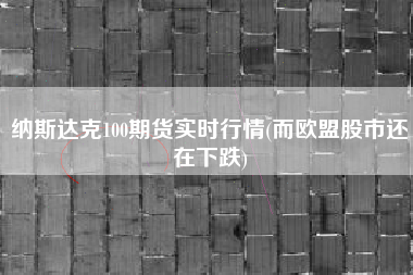 纳斯达克100期货实时行情(而欧盟股市还在下跌)