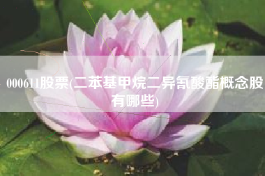 000611股票(二苯基甲烷二异氰酸酯概念股有哪些)