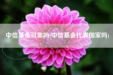 中信基金可靠吗(中信基金代表国家吗)