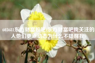 603681东方财富股吧(东方财富吧我关注的人他们更新动态为什么不提醒我)