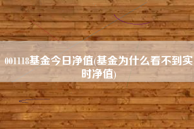 001118基金今日净值(基金为什么看不到实时净值)