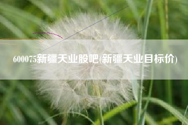 600075新疆天业股吧(新疆天业目标价)
