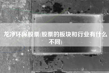 龙净环保股票(股票的板块和行业有什么不同)