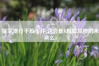 张家港行千股千评(这会是A股垃圾股的未来么)