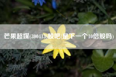 芒果超媒(300413)股吧(是下一个10倍股吗)