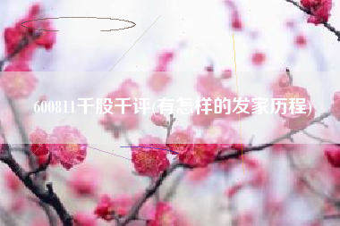600811千股千评(有怎样的发家历程)