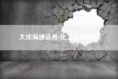 大庆海通证券(化工企业排名)