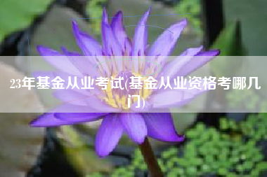 23年基金从业考试(基金从业资格考哪几门)