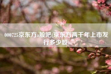 000725京东方a股吧(京东方两千年上市发行多少股)