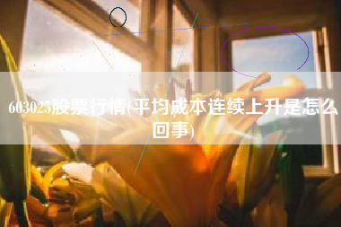 603025股票行情(平均成本连续上升是怎么回事)