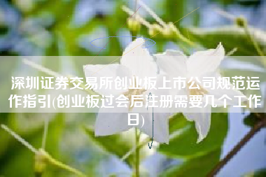 深圳证券交易所创业板上市公司规范运作指引(创业板过会后注册需要几个工作日)