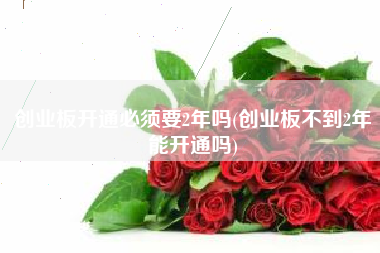 创业板开通必须要2年吗(创业板不到2年能开通吗)