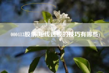 000413股票(短线选股的技巧有哪些)