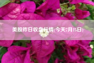 美股昨日收盘行情(今天7月15日)