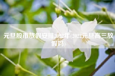 元旦股市放假安排2022年(2022元旦高三放假吗)