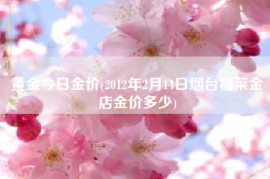 黄金今日金价(2012年2月14日烟台福莱金店金价多少)