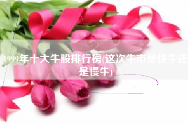 1999年十大牛股排行榜(这次牛市是快牛还是慢牛)